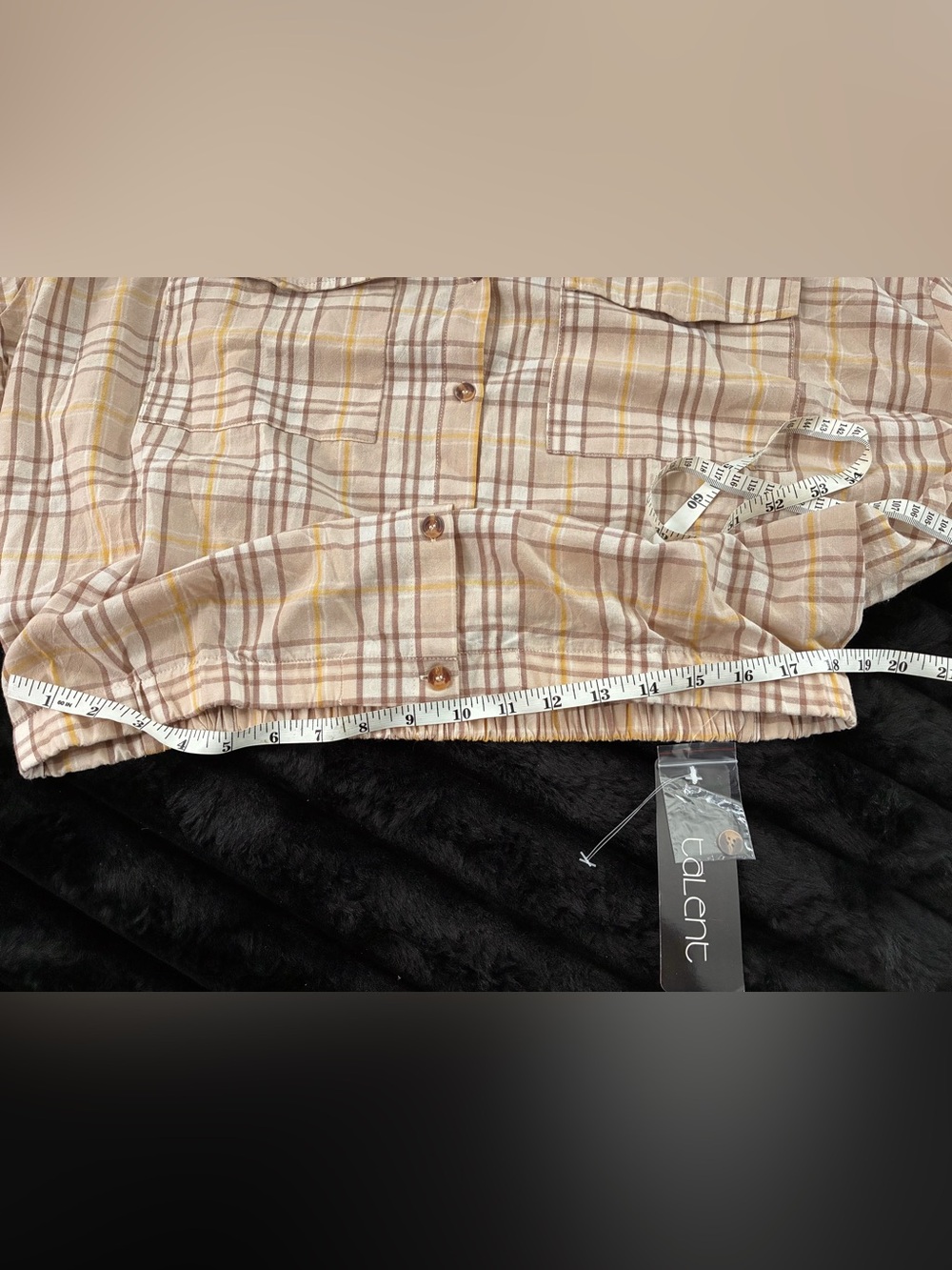New Talent/Gucci Lightweight Plaid Button up Top/Shirt 2XL - Picture 6 of 8